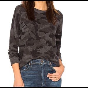 27miles NWT 100%Cashmere camo black sweater  S